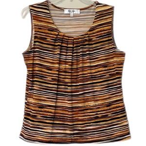 Jones Studio Separates Multi Stripe Sleeveless Size M